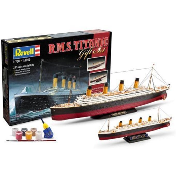 Revell Modelbouwpakket Schepen - - 1:1200 05727 R.M.S. Titanic (1 ship each scale!) - Gift Set Plastic - 1:700 - Modelbouw