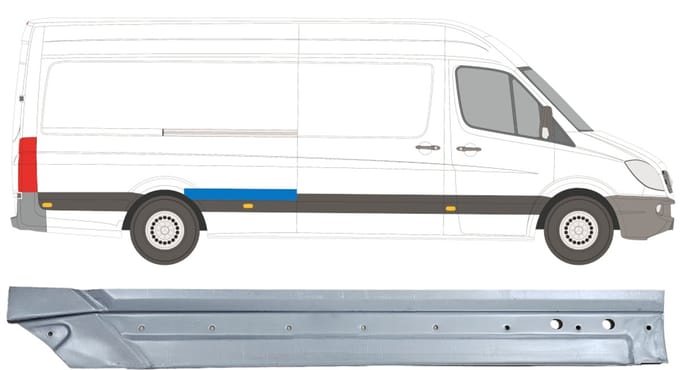 Reparatiepaneel achterspatbord voor Volkswagen Crafter 2005-2017 / Rechts