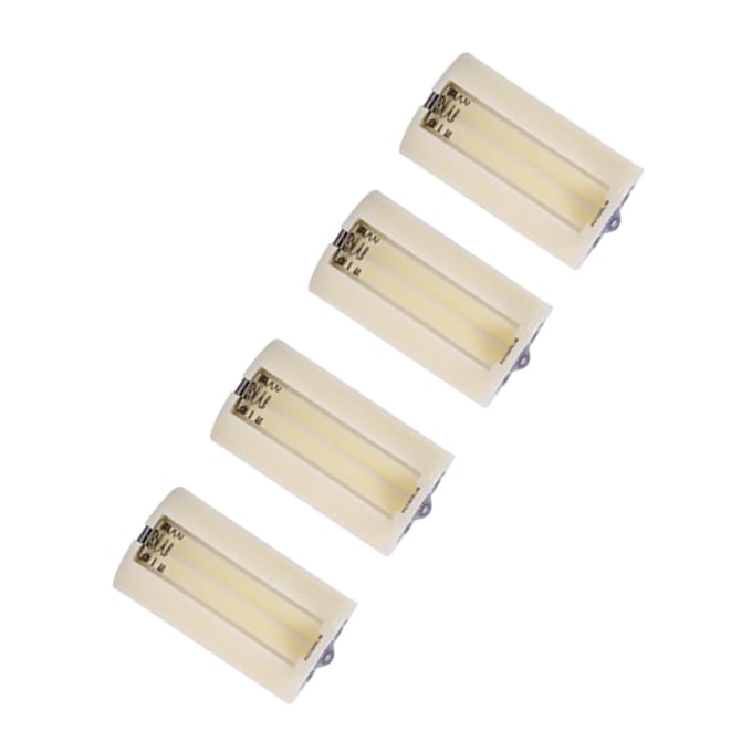4 stuks Universele 3 AA naar D Maat Parallelle Batterij Converter Adapter Houder Cases Doos Wit beige