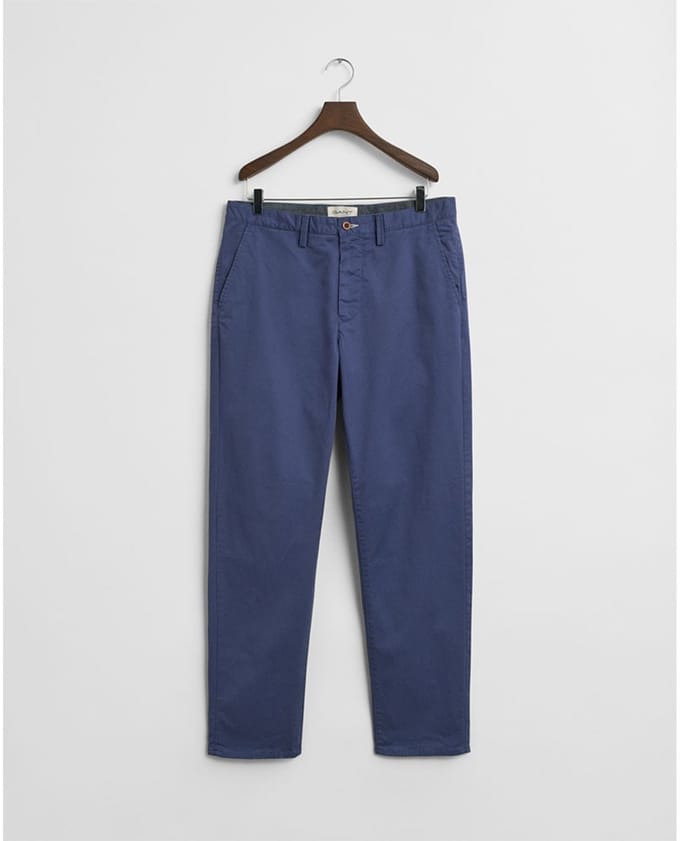 Gant Twill Regular Fit Chino Broek Blauw 34 / 34 Man
