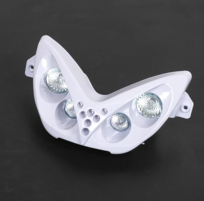 front tnt optic voor auto wit en blauw led nieuw