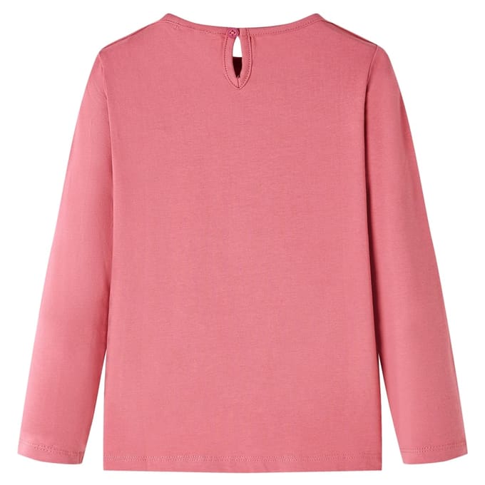 vidaXL - Kindershirt - met - lange - mouwen - 116 - oudroze