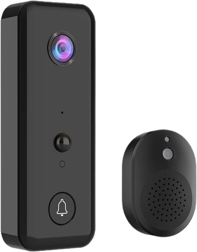 Videodeurbel Met Camera - Draadloze Deurbel - Veilig Thuis - Tweeweg Audio - IP65 Waterdicht - Zwart