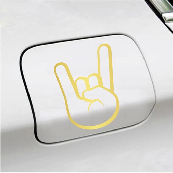 Bumpersticker - Rock N Roll - 12 X 9 - Goud