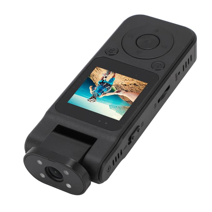 Rugclip Camcorder 4K 1.5 Inch IPS Scherm Magnetische Draagbare Camera 180 Graden Draaibare Lens Behuizing