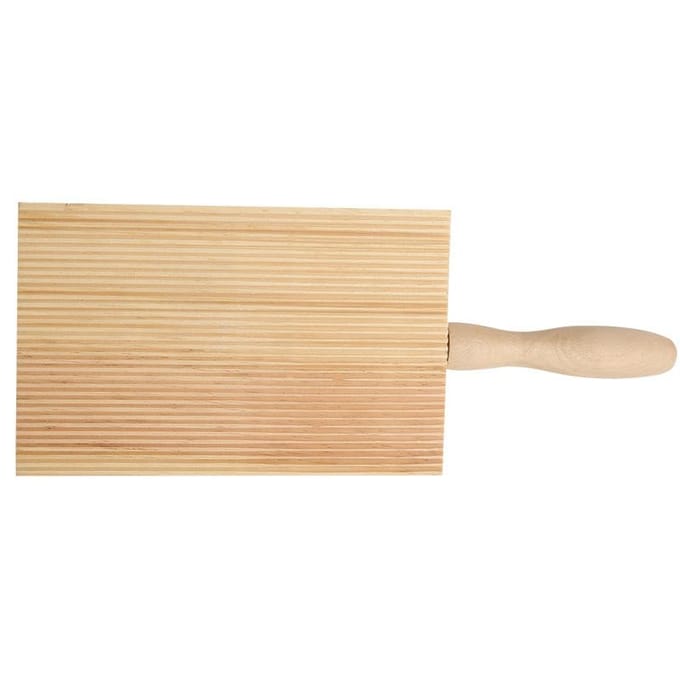 Panneau à frotter en bois Outils à gnocchis Planche à pâtes Moule forme rayure de cuisson Planche spirale beige