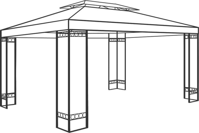 Deuba Stalen frame paviljoen Elda XXL 3 x 4m