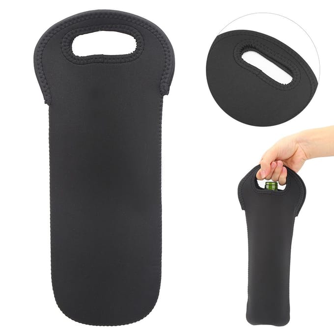 750ml/Fles Handheld Neopreen Wijnfles Tas Bescherm Geïsoleerde Wijn Bier Fles Hoes gray