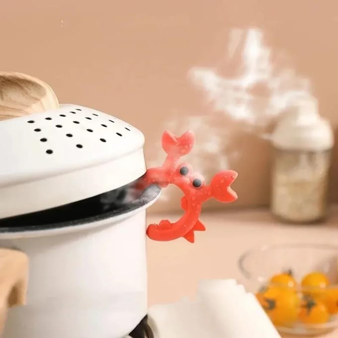 4/1 Stuks Multifunctionele Spatelhouder Kleine Krab Siliconen Spatelrek Anti-Broei Overloop Potclip Lepelhouder Keukengadget