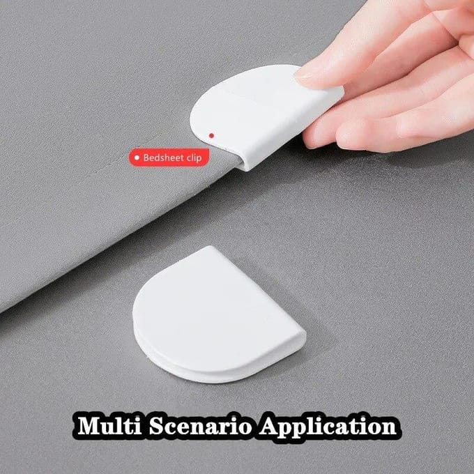 Clips de rideau de douche, 4 pièces, support de fixation coupe-vent, Clips de rideau antidérapants, Clip pour drap de lit, décoration de la maison 4pcs white