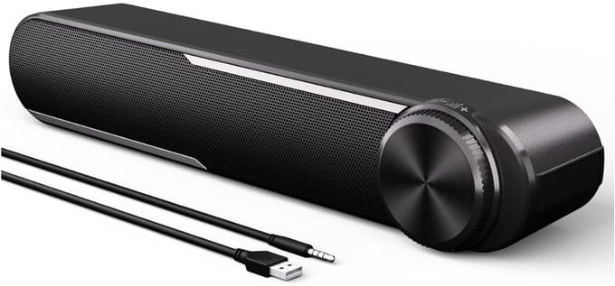 CRLYN® Soundbar PC - Speaker Computer - Plug & Play - Zwart