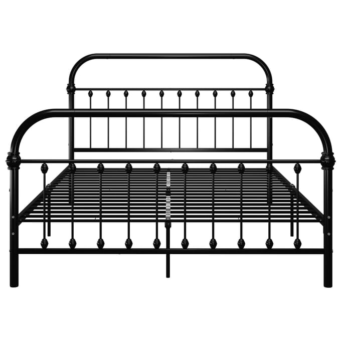 vidaXL - Bedframe - metaal - zwart - 120x200 - cm