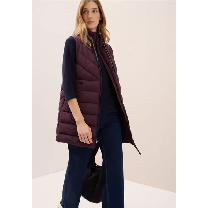 Lang gewatteerd vest