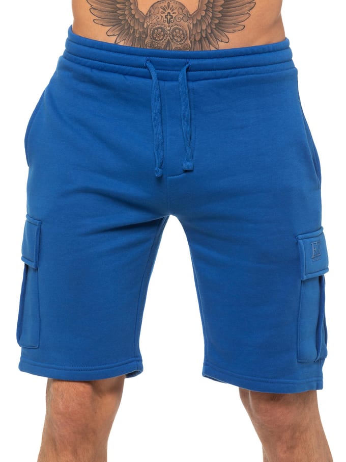 Enzo | Heren Cargo Korte Broek - Blauw