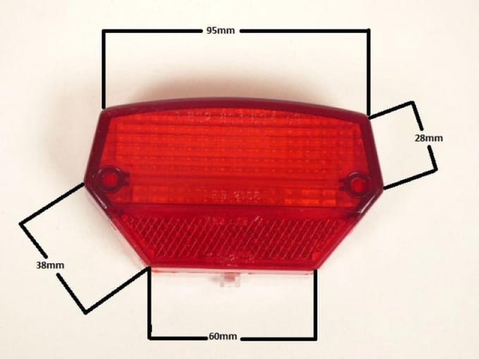 Cabochon feu arrière pour Deux Roues Zundapp Neuf