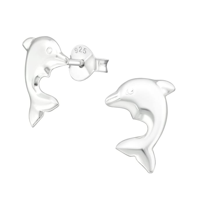Montebello Oorbellen Dolfijn - 925 Zilver E-Coating - Dier - 8x11mm
