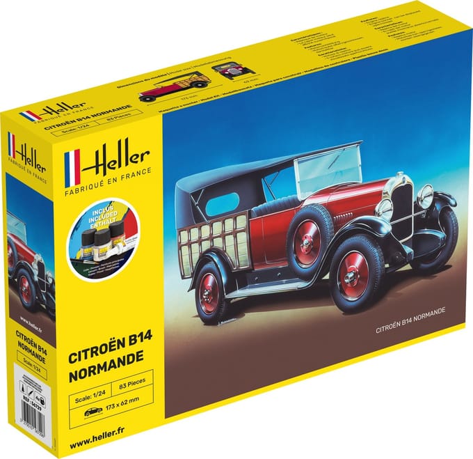 Heller Modelbouwpakket Militaire voertuigen - 56729 Citroen B14 Normande Car - Starter Kit Plastic - 1:24 - Modelbouw