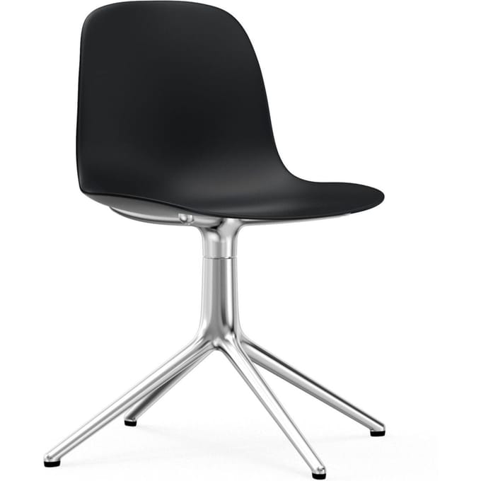 Normann Copenhagen - Form Draaistoel - zwart - aluminium