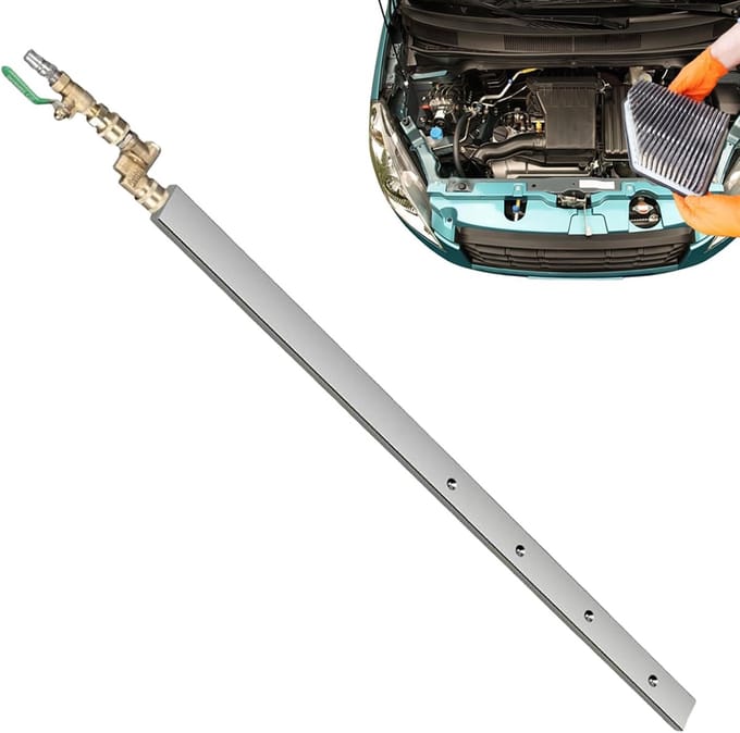 Koelerreiniger Staaf - Spoelgereedschap - Condensor Reinigen - Exacte Drukregeling - 619 cm - Zilver