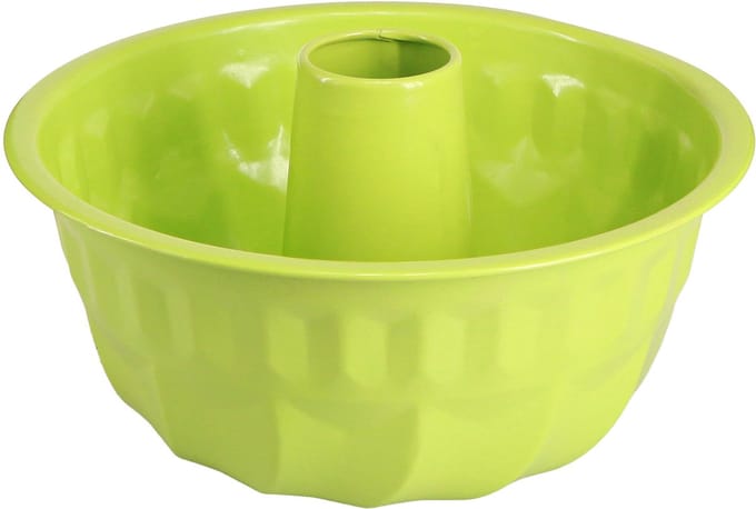 Decoratieve metalen tulbandvorm, appelgroen, Ø23cm H12cm