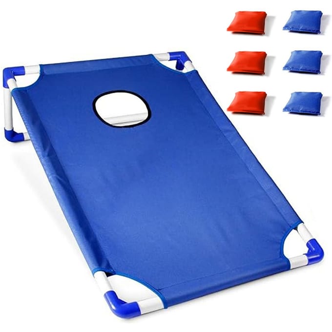 Draagbare Cornhole Set met 1 Cornhole Spelbord en 6 Zakjes voor Tuinwerp Spel