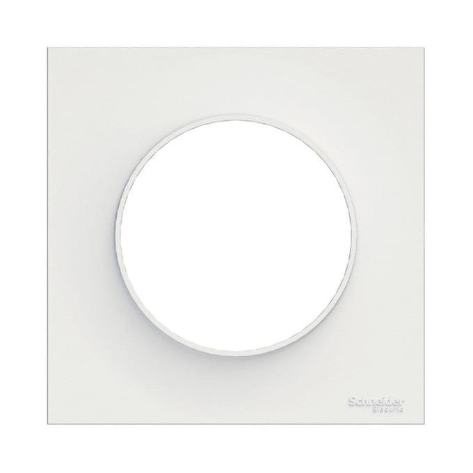 Schneider Electric ODACE Afdekplaat 85x85 mm - 1 Positie - Wit