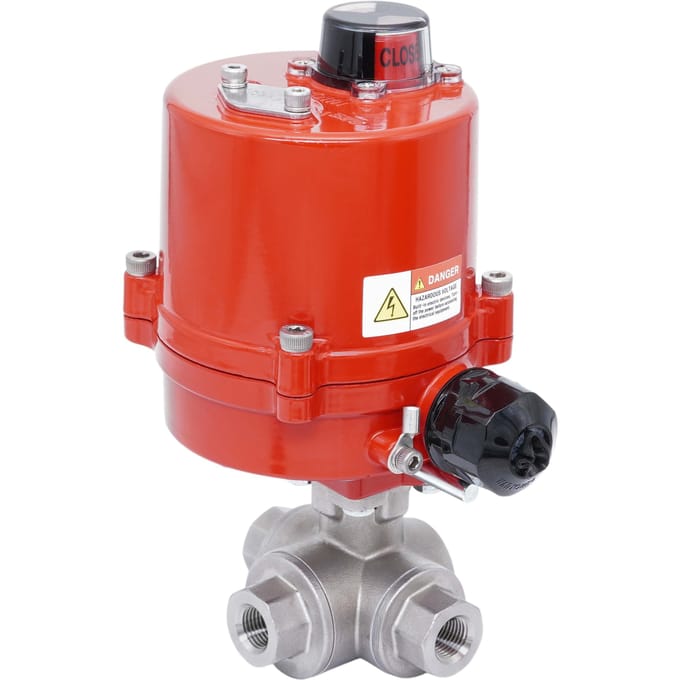 Rp 1/2'' L-Port 3-Weg RVS Elektrische Kogelkraan 12 V AC/DC