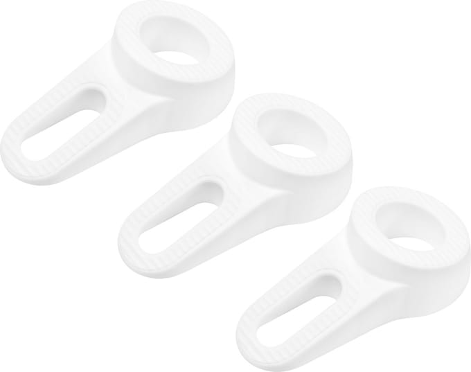 Deltafix Block it Deurwig - 3x - wit - TPE kunststof - 12 x 3,8 cm - deurstopper