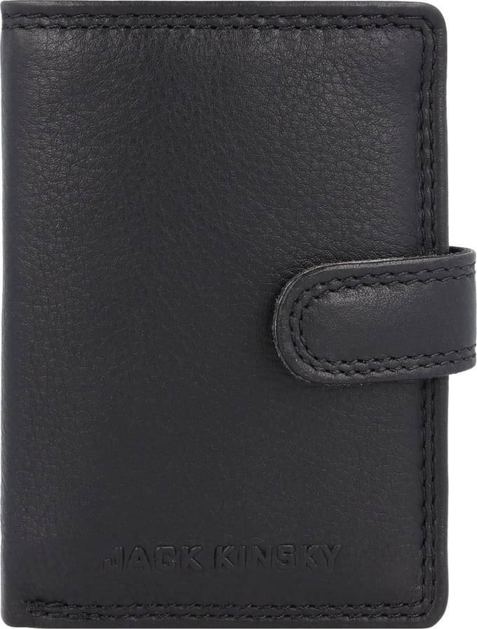 Jack Kinsky Brisbane Portemonnee RFID-bescherming Leer 7.5 cm - Jongens - Staand formaat - schwarz