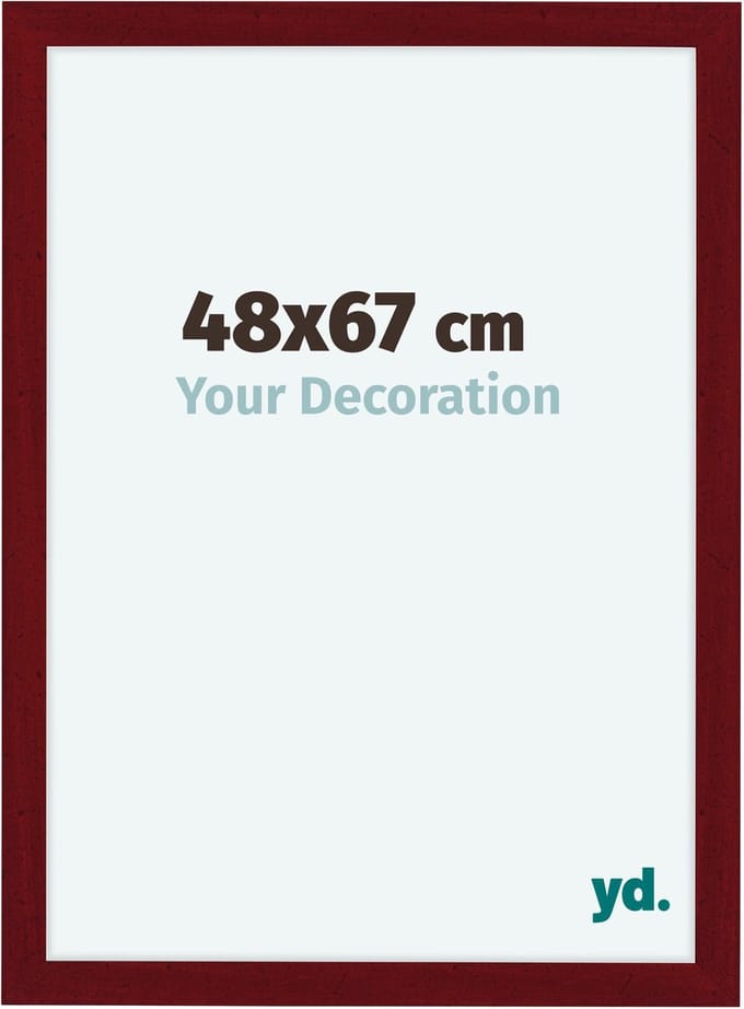 Your Decoration - Fotolijst 48x67 cm - MDF - Wijnrood Geveegd - Como