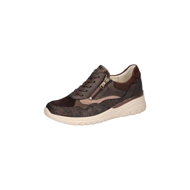 Waldläufer H Carla Sneakers - Leer - Dames - Bruin - Maat 41
