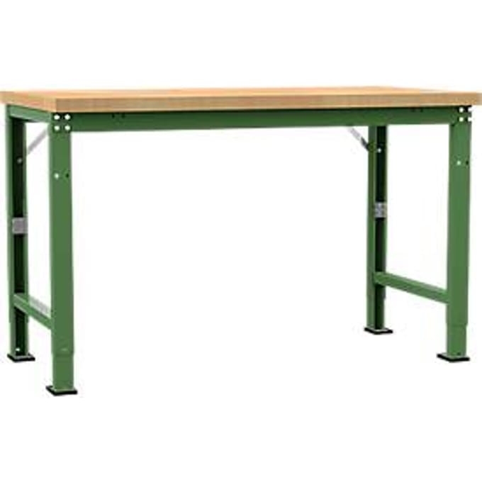 Manuflex TP6014.6011 Werkbank basismodule (b x d) 1500 mm x 700 mm Reseda groen (RAL 9010)