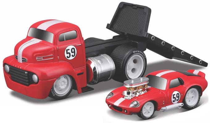 Maisto Ford Coe - Modelauto - Schaal 1:64 - Rood