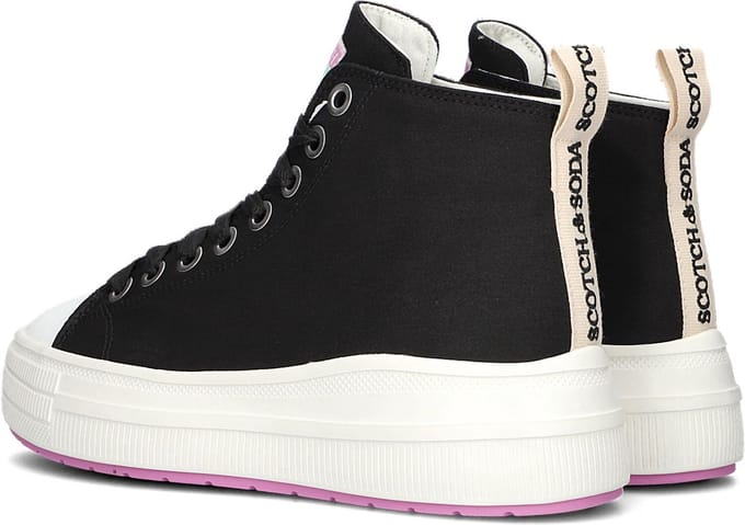 Scotch & Soda Iris Hoge sneakers - Dames - Zwart - Maat 39