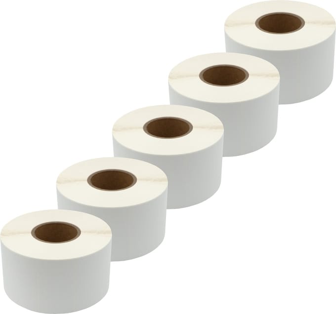 DULA Compatible Zebra Labels 100x60mm - 3000 etiketten per rol - kern 76mm - Wit - Permanent - 5 rollen