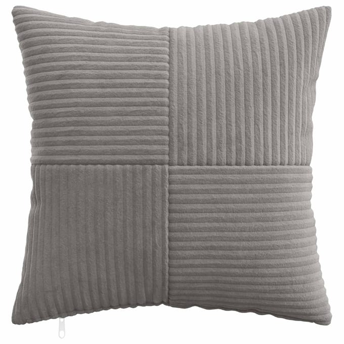 vidaXL - Kussensloop - 6 - pcs - ALMELO - Lichtgrijs - 45 - x - 45 - cm - corduroy