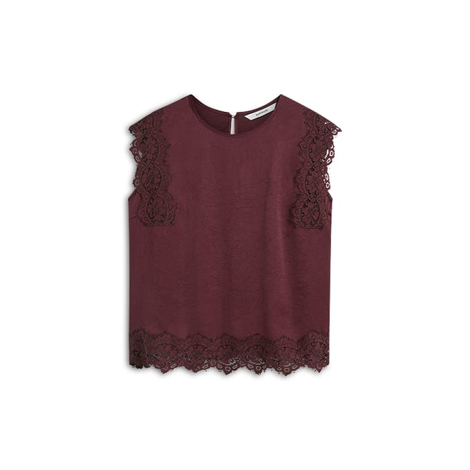 Summum Top Sleeveless Silky Casual Tops Bordeaux 2s3542-12493