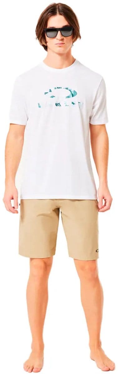 Oakley Apparel Bark Sun Korte Mouw Rash Guard Wit 2XL Man