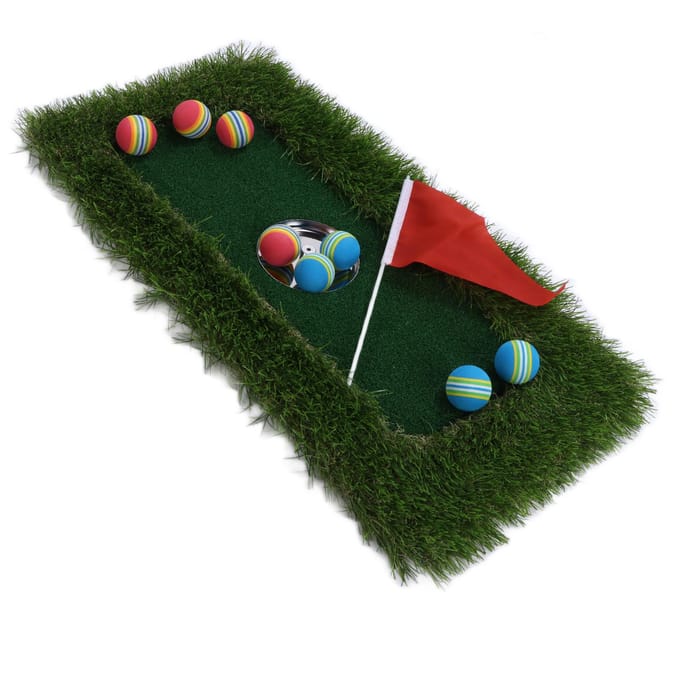 Golf Drijvende Putting Green Oefenmat 30x60cm Mini Binnen Buiten Golf Tapijt Mat black