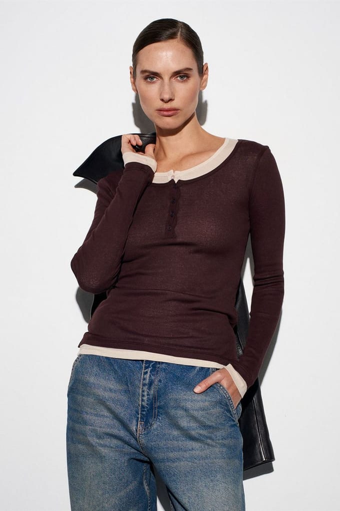 Slim Fit Katoenen Knopenblouse