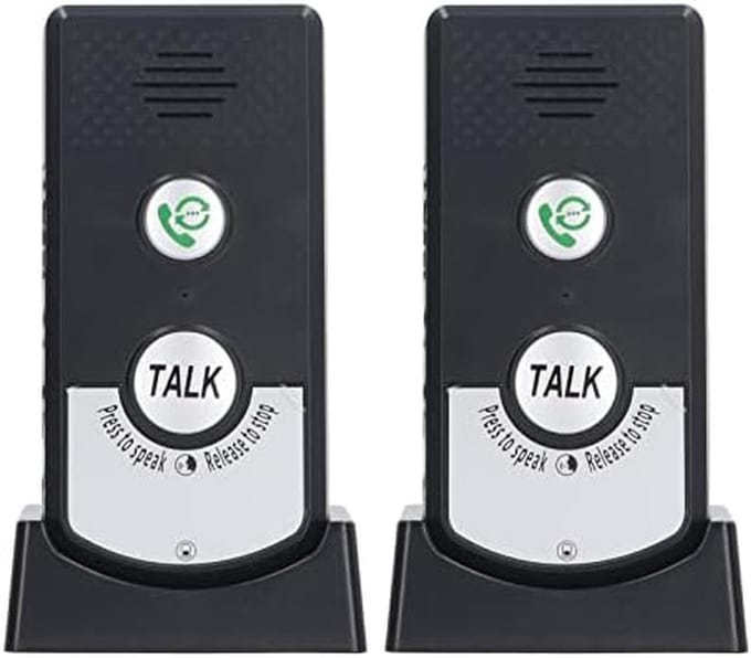 Draadloos intercomsysteem - Intercom deurbel - Huisbeveiliging - Groot bereik - 14x9.3x6.7cm