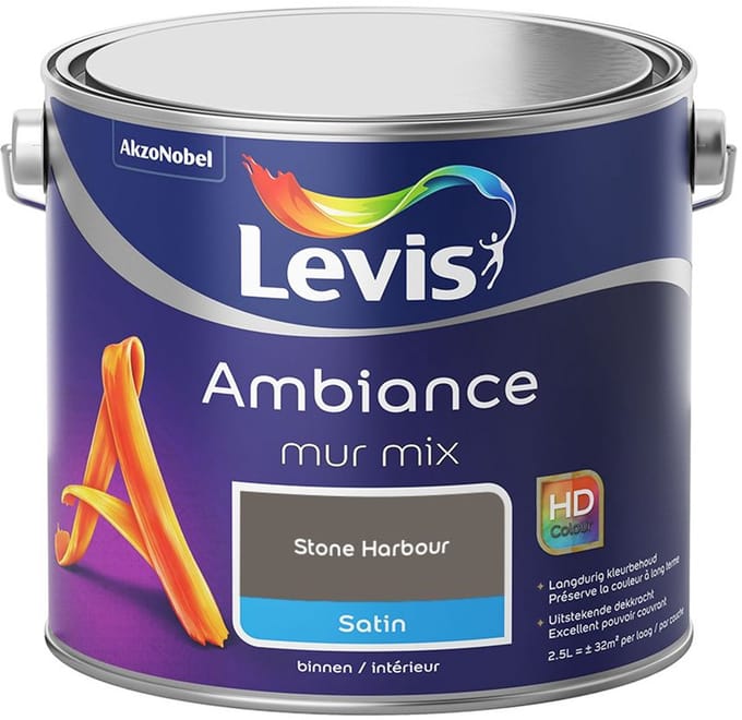 Levis - Ambiance Mur Satin Mix - Stone Harbour - Mengverf - 2,5 L