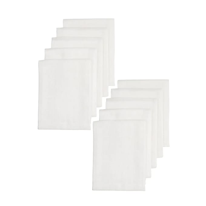 Meyco Baby Uni hydrofiele doeken - 10-pack - white - 70x70cm