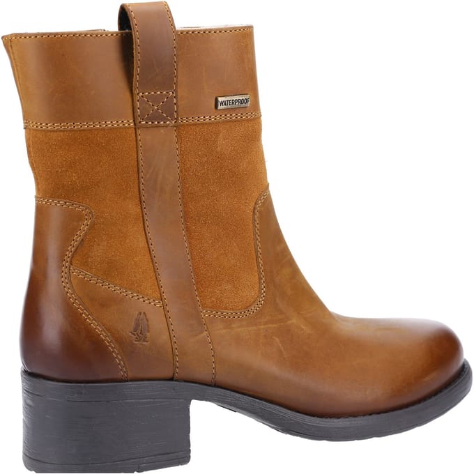 Hush Puppies Saskia Leer Vrouwen Laarzen Tan