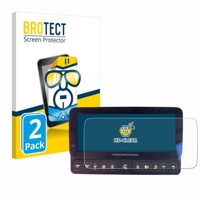 BROTECT - Screenprotector voor Mercedes-Benz Actros 2019 Touch-Display 10" - Folie Beschermfolie transparant 2 Stuks