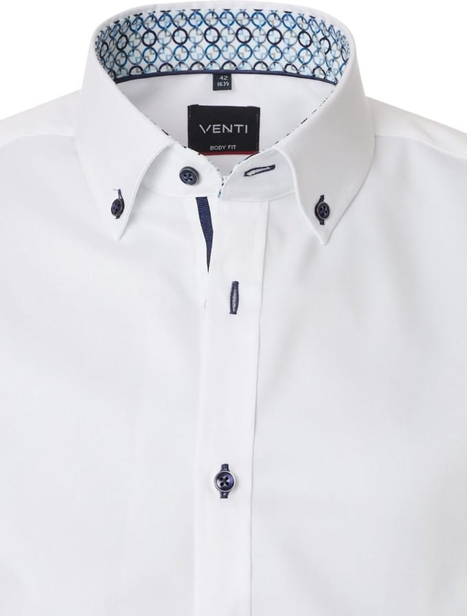 Venti Overhemd Non Iron Wit Body Fit 144326700-000 - XXL
