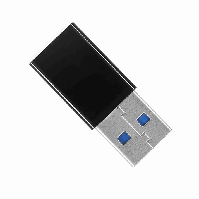 2 Stuks USB 3.0 A Mannelijk naar USB-C 3.1 Type C Vrouwelijk OTG Gegevens Opladen Adapter Converter Zwart zwart