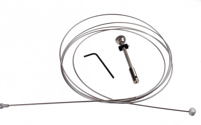 Slurf Binnentrommelremkabel - RVS - Draadeind - 225 cm - Zilver