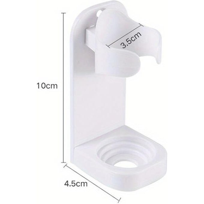 1 support de brosse à dents électrique créatif sans trace, support de rangement mural, accessoires de salle de bain peu encombrants blanc