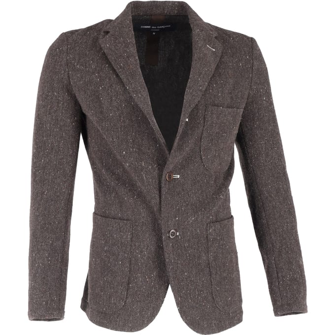 Comme Des Garcons single-breasted blazer van bruine wol.